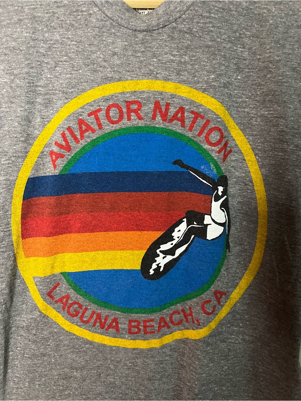 Aviator Nation Laguna Beach CA Crew Tee T Shirt Size XS - Picture 3 of 6